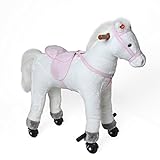 Pink Papaya Pferd auf Rollen